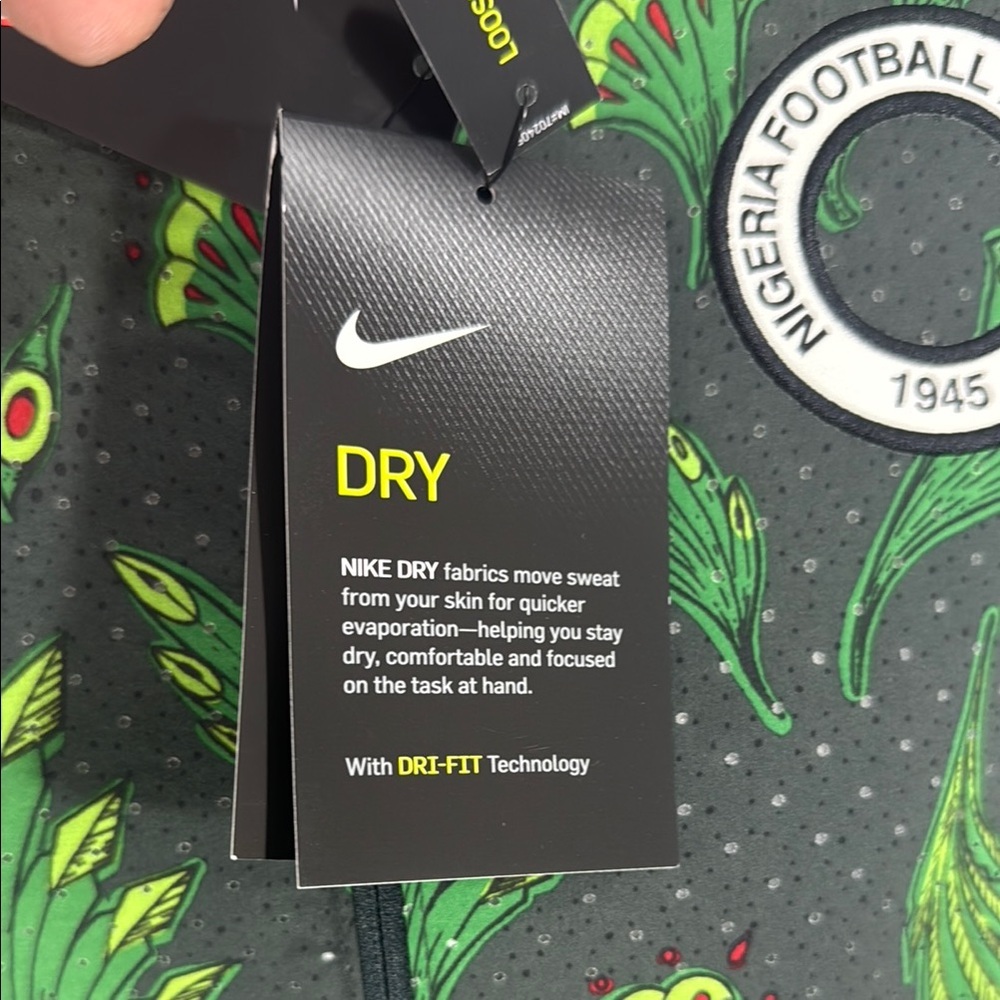 Nike Women’s Nigeria Naija Cropped Dry-Fit Soccer Jacket – Green/Black – Size Sm - Picture 7 of 12